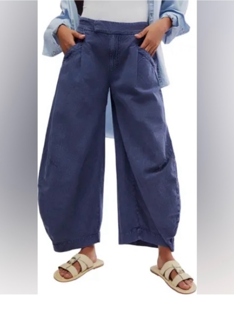 Free People  Textured Cotton Balloon Pants NWOT
